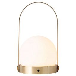Carrie tafellamp LED oplaadbaar brushed brass