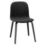 Visu Wood gestoffeerde stoel zwart