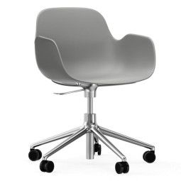 Form Armchair bureaustoel met aluminium onderstel, grijs