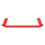 Taro wandplank 80 luminous rood