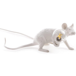Seletti Mouse Lying Down tafellamp USB wit
