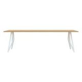Butterfly tafel 240x90, wit frame, hardwax light 3041, rechte hoeken