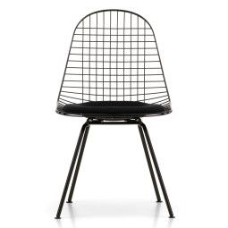 1860 Eames Wire Chair DKX-5 stoel gepoedercoat onderstel