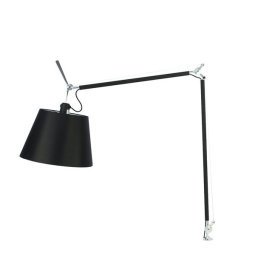 Tolomeo Mega klemlamp retrofit met schakelaar 42cm zwart