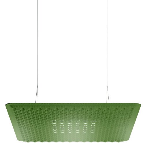 Eggboard Matrix akoestische hanglamp 80x80 groen