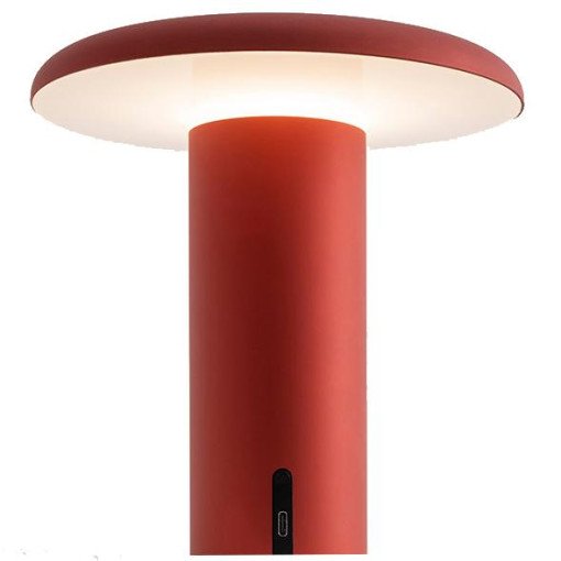 Takku tafellamp LED oplaadbaar anodized red
