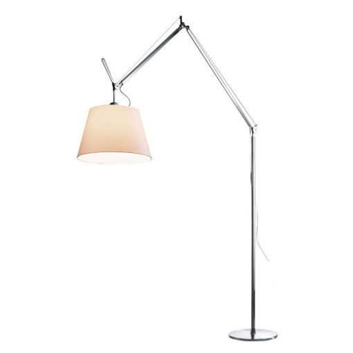 Tolomeo Mega Terra booglamp LED 3000K toetsdimmer alu perkament 36