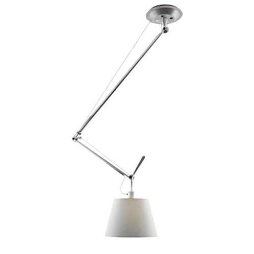 Tolomeo Decentrata hanglamp 32cm grijs satijn