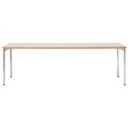 Co eettafel 240x100 chroom/crème