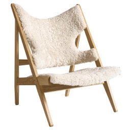 Knitting fauteuil naturel eiken Sheepskin Nature