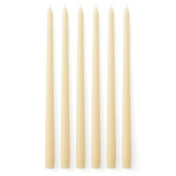 Spire Smooth Tapered kaarsen H38 set van 6 Ivory