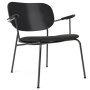 Co fauteuil zitting Re-wool Black 0198 zwart eiken