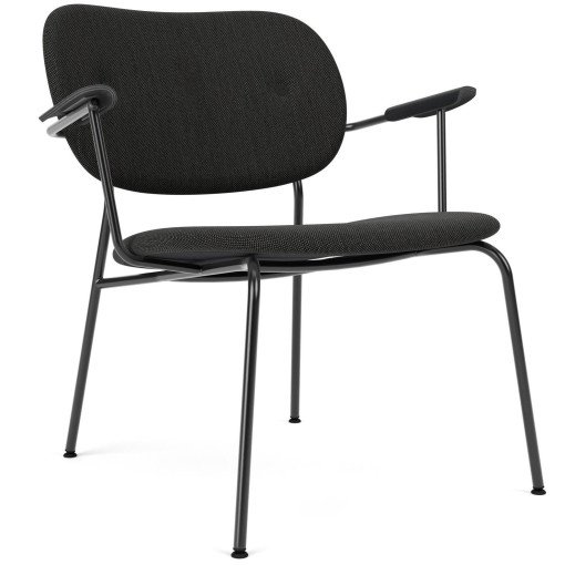 Co fauteuil Re-wool Black 0198 zwart eiken