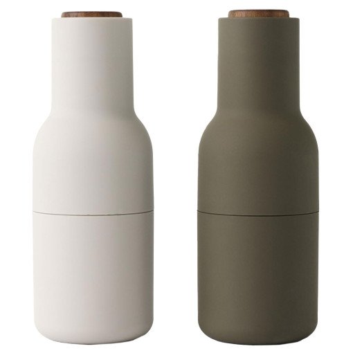 Bottle Grinder peper- en zoutmolen Hunting Green/Beige walnoot