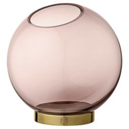 Globe vaas 17 rose/goud