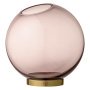 Globe vaas 21 rose/goud