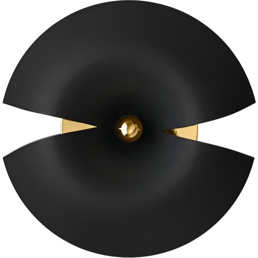 Cycnus wandlamp 45 zwart/goud