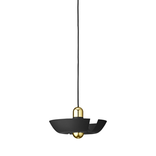 Cycnus hanglamp Ø30 zwart/goud