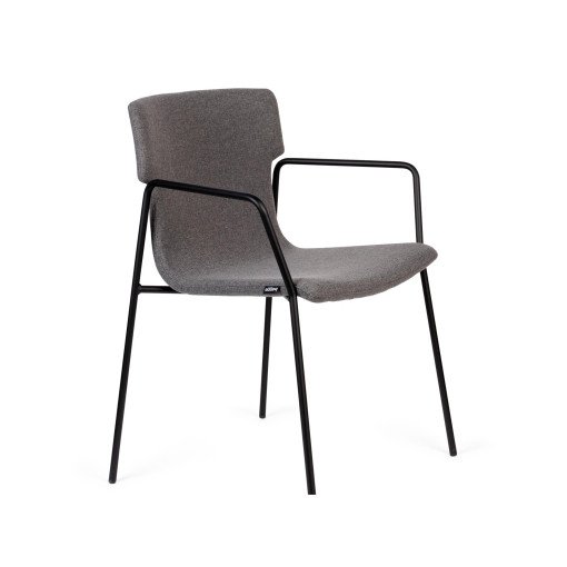 Back-up stoel met armleuning zinc 
