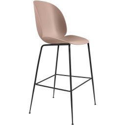 Beetle Chair barkruk 75cm met zwart onderstel sweetpink