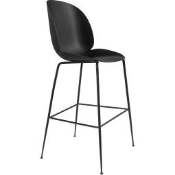Beetle Chair barkruk 75cm met zwart onderstel zwart