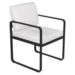 Bellevie Dining Armchair tuinstoel kussen wit Liquorice