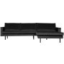 Rodeo Velvet met chaise longue rechts Antraciet