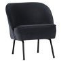 Vogue fauteuil fluweel inkt