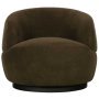 Woolly draaifauteuil schapenvacht groen