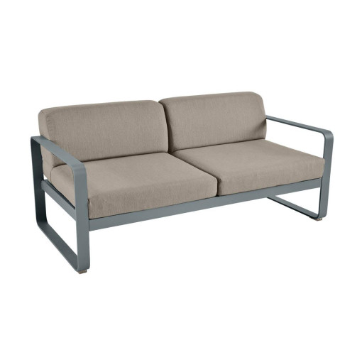 Bellevie 2-zits loungebank kussen grey taupe Storm Grey