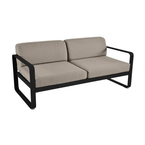 Bellevie 2-zits loungebank kussen grey taupe Liquorice