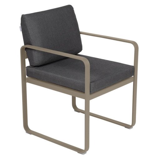 Bellevie Dining Armchair tuinstoel kussen antraciet Nutmeg