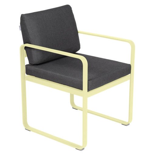 Bellevie Dining Armchair tuinstoel kussen antraciet Frosted Lemon