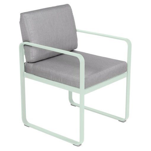 Bellevie Dining Armchair tuinstoel kussen flannelgrijs Ice Mint