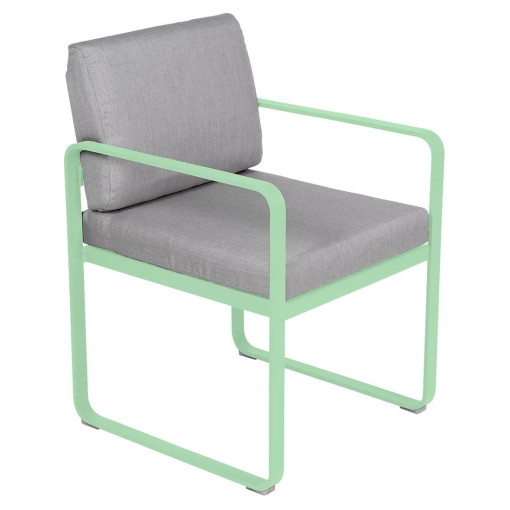 Bellevie Dining Armchair tuinstoel kussen flannelgrijs Opaline Green