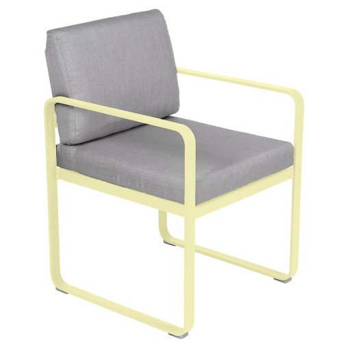 Bellevie Dining Armchair tuinstoel kussen flannelgrijs Frosted Lemon