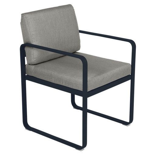 Bellevie Dining Armchair tuinstoel kussen grey taupe Deep Blue