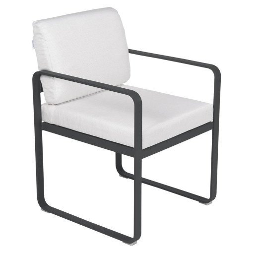 Bellevie Dining Armchair tuinstoel kussen wit Anthracite