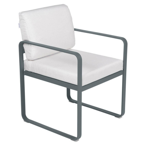 Bellevie Dining Armchair tuinstoel kussen wit Storm Grey