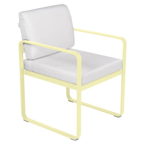 Bellevie Dining Armchair tuinstoel kussen wit Frosted Lemon