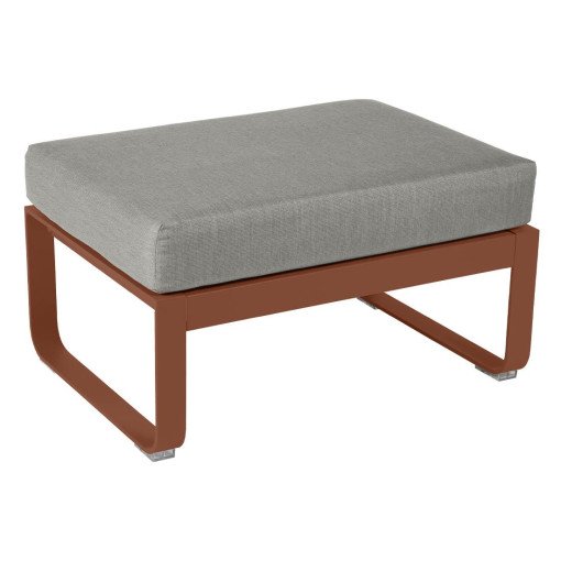 Bellevie hocker kussen grey taupe Red Ochre