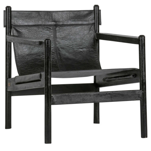 Chill fauteuil leer zwart