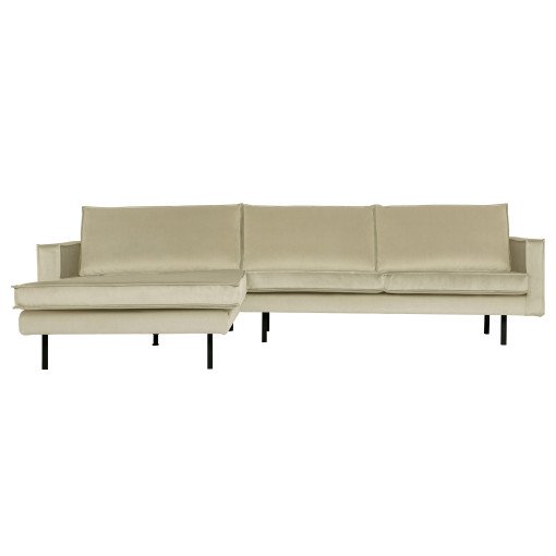 Rodeo 3-zits bank met chaise longue links pistache