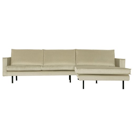 Rodeo 3-zits bank met chaise longue rechts pistache