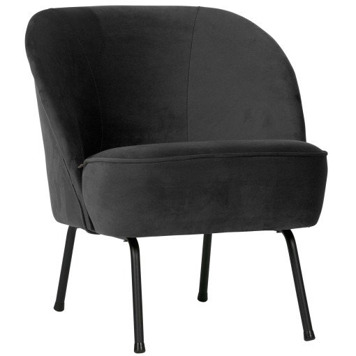 Vogue fauteuil fluweel zwart