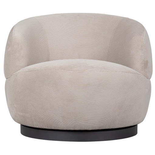 Woolly draaifauteuil ribcord naturel