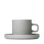 Pilar koffiekop en schotel set van 2 mirage gray