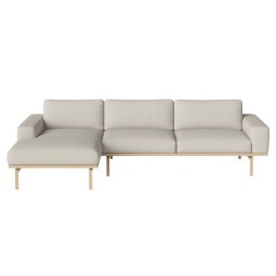 Elton bank 3,5-zits met chaise longue links beige 