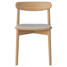 Merge eetkamerstoel met zitkussen eiken Memory Grey-White