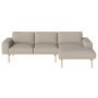 Elton bank 3-zits met chaise longue rechts zand